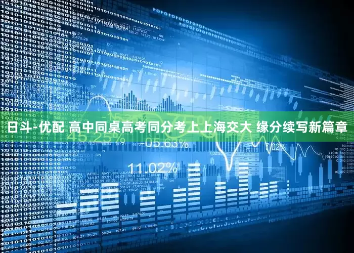 日斗-优配 高中同桌高考同分考上上海交大 缘分续写新篇章